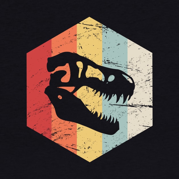 Retro 70s Tyrannosaurus Rex Skull (T-Rex) by MeatMan